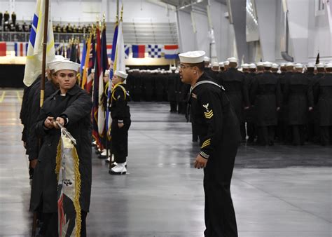 GREAT LAKES (NNS) For the first time in 17 months, joyful cheers echoed through Midway Ceremonial Drill Hall at Recruit Training Command (RTC). . Midway ceremonial drill hall